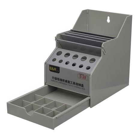 Настольный органайзер для инструментов B&R S-28, пластиковый, шгв 12 x 16 x 17 см Настольный органайзер для инструментов B&R S-28, пластиковый, шгв 12 x 16 x 17 см