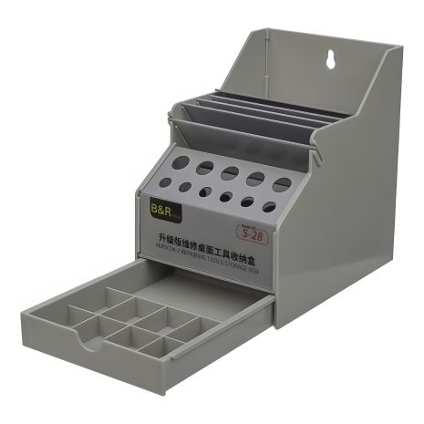 Настольный органайзер для инструментов B&R S-28, пластиковый, шгв 12 x 16 x 17 см Настольный органайзер для инструментов B&R S-28, пластиковый, шгв 12 x 16 x 17 см