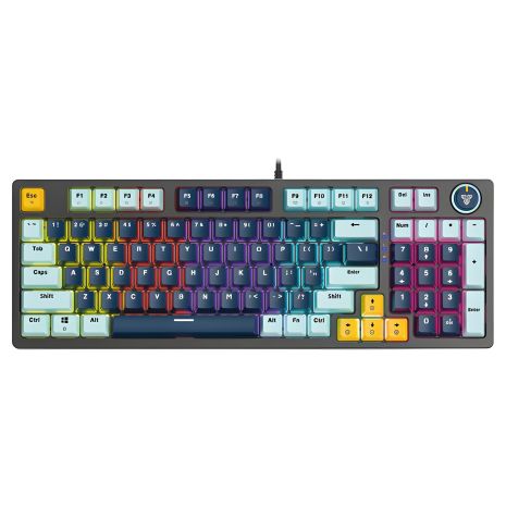 Клавіатура Fantech ATOM81 MK875V2, ігрова, Red Switch, RGB, USB, Navy Клавіатура Fantech ATOM81 MK875V2, ігрова, Red Switch, RGB, USB, Navy