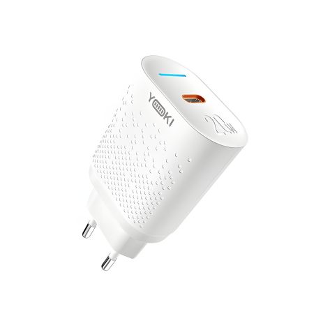 Мережевий Зарядний Пристрій Yoki Led Series YK-20PD 20W Білий Мережевий Зарядний Пристрій Yoki Led Series YK-20PD 20W Білий