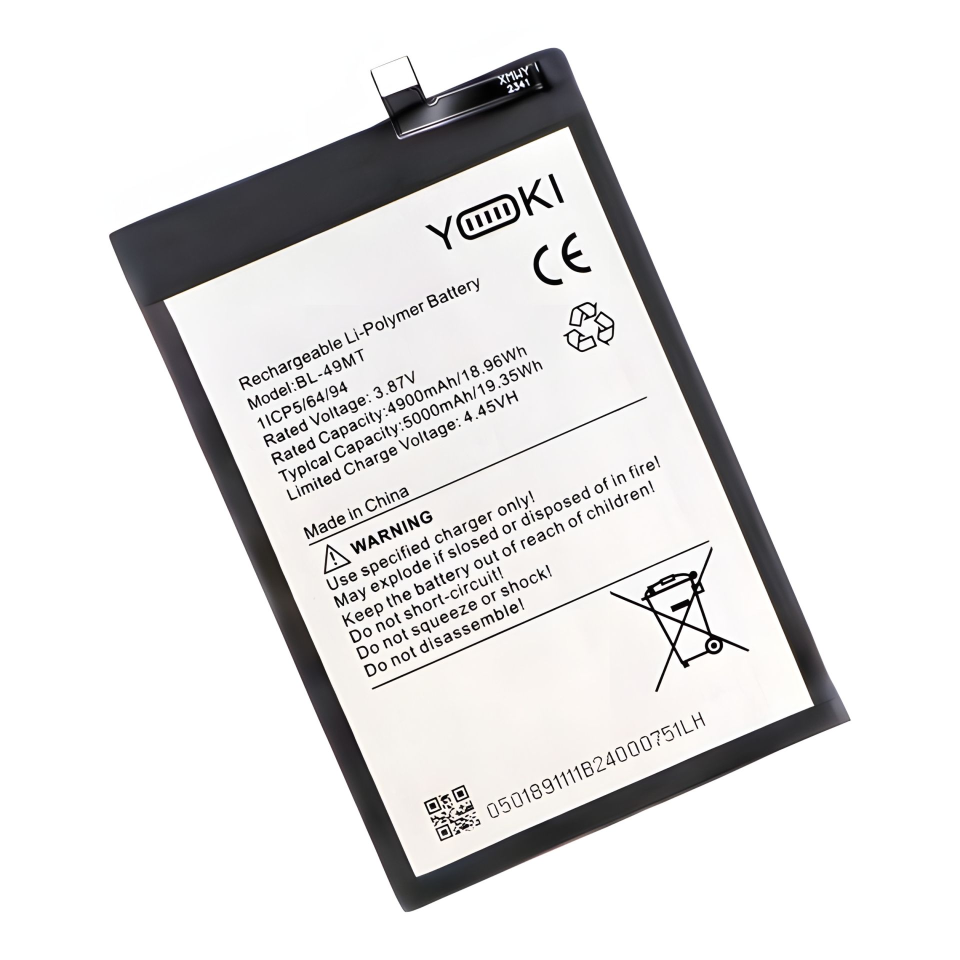 Акумулятор Yoki для Tecno Pop 4 Pro, Pop 5, Spark 7 Go, Spark 8C, Spark 9 Pro / BL-49MT Акумулятор Yoki для Tecno Pop 4 Pro, Pop 5, Spark 7 Go, Spark 8C, Spark 9 Pro / BL-49MT