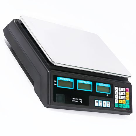 Електронні торгівельні ваги до 30 кг Digital Lion ACS-A9, торгові ваги для торгівлі з точністю до 5г, black