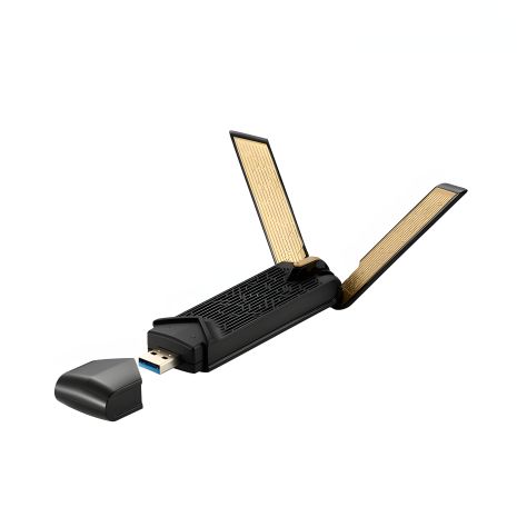 Wi-Fi адаптер ASUS USB-AX56, USB, WI-FI 6, 2.4/5GHz, 1800Mb/s, WPA3 (90IG06H0-MO0R10)