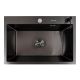Черная кухонная мойка PVD 65*45 Valeso Handmade (круглый сифон, 3,0/0,8) Черная кухонная мойка PVD 65*45 Valeso Handmade (круглый сифон, 3,0/0,8)