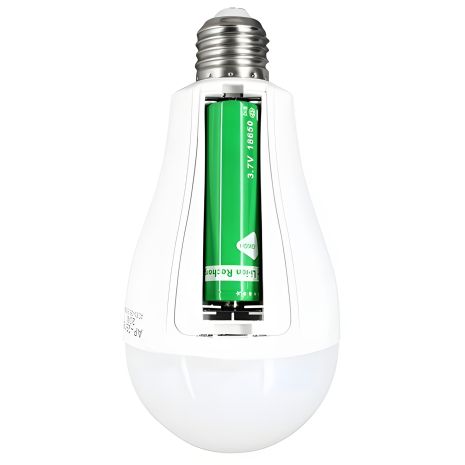 LED Лампа 20W з акумулятором аварійна (E27/20W/3W від АКБ/2*18650/up4 Hours/6800K/CC160mA) AP-2916