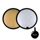 Ручной Круглый Отражатель Puluz PU5103 для фото 30 см (серебристый, золотой)