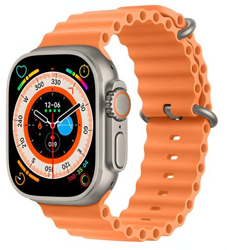 Годинник Smart W and O X9 Plus Ultra 2, BT5.2, IP67, 300mAh, 1-3d, Gold, Orange