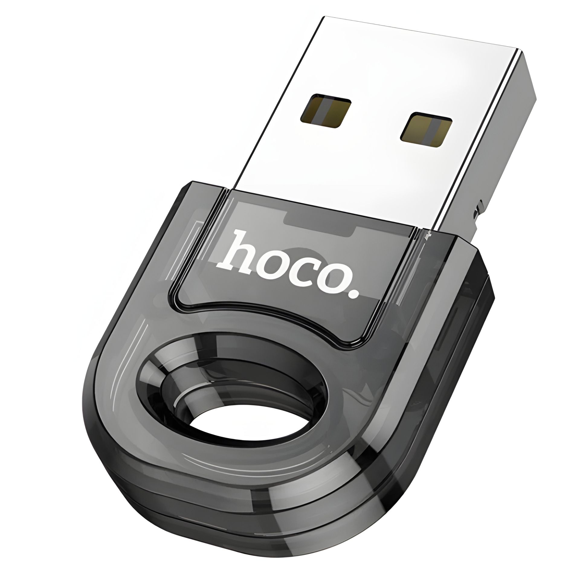 Адаптер перехідник Hoco UA28 USB to Bluetooth 5.1 transparent black Адаптер перехідник Hoco UA28 USB to Bluetooth 5.1 transparent black