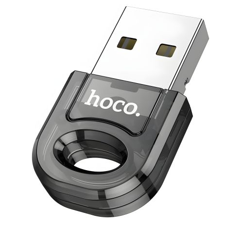 Адаптер перехідник Hoco UA28 USB to Bluetooth 5.1 transparent black Адаптер перехідник Hoco UA28 USB to Bluetooth 5.1 transparent black