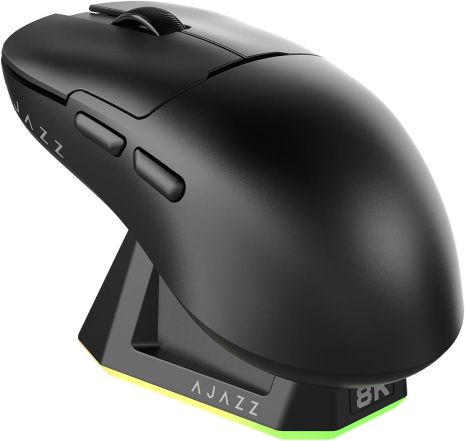 Бездротова легка магнітна миша Ajazz AJ159 PRO PAW3395 2.4G 26000 DPI RGB Чорна