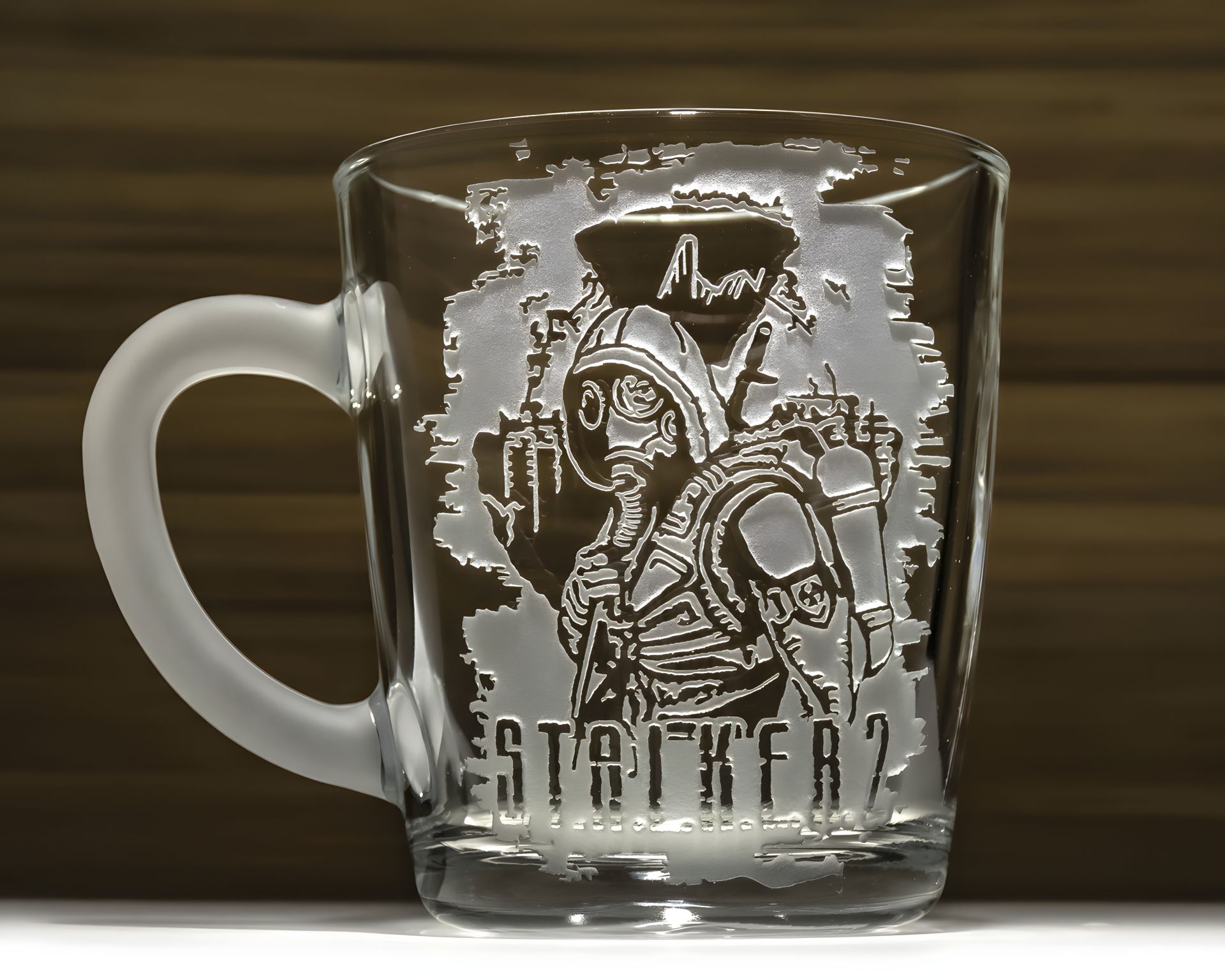 Чашка для чая и кофе с гравировкой "Сталкер 2" Чашка для чая и кофе с гравировкой "Сталкер 2"