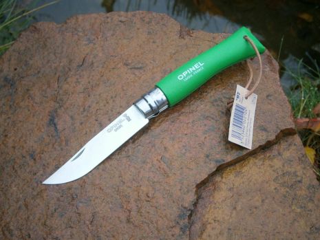 Нож складной Opinel №7 Trekking зеленый 18 см сталь Sandvik 12C27 Франция