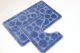 Комплект килимків для ванни та туалету Vonaldi 100*60 см та 50*60 см blue 11044 Комплект килимків для ванни та туалету Vonaldi 100*60 см та 50*60 см blue 11044