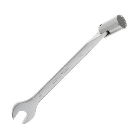Ключ рожково-накидной, шарнирный, 19 мм, Cr-V, покрытие: сатин-хром INTERTOOL XT-1419 Ключ рожково-накидной, шарнирный, 19 мм, Cr-V, покрытие: сатин-хром INTERTOOL XT-1419