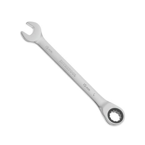 Комбинированный ключ 15 мм с трещоткой, Cr-V, профессиональный, DIN3113 INTERTOOL XT-1355