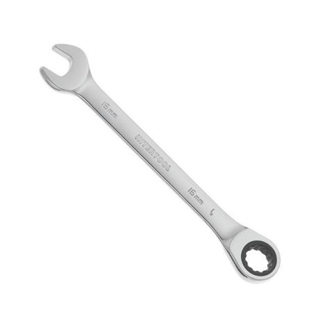 Ключ комбинированный, с трещоткой, 16 мм, Cr-V, профессиональный, DIN3113 INTERTOOL XT-1356