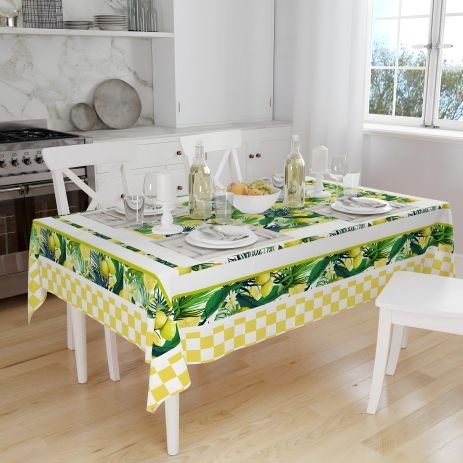Кольорова кухонна скатертина 120*150 cм Golden Laurel, Туреччина 8828-7