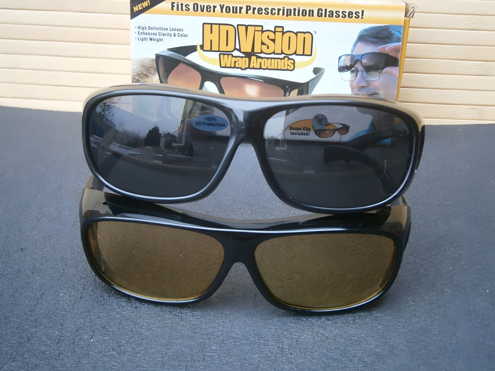 Набор из двух антибликовых очков для водителей HD Vision День / Ночь Набор из двух антибликовых очков для водителей HD Vision День / Ночь