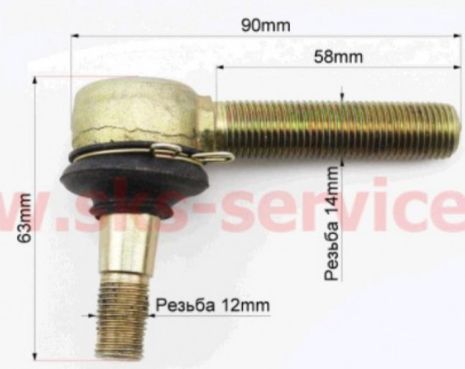 Наконечник квадроцикл (рулевой тяги) ATV (тип 1) (резьба правая)