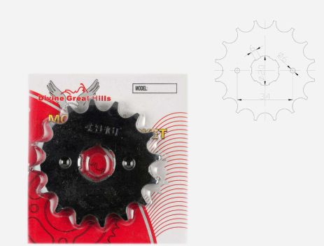 Зірка трансмісії (передня) мотоцикл 200-GS 428-16