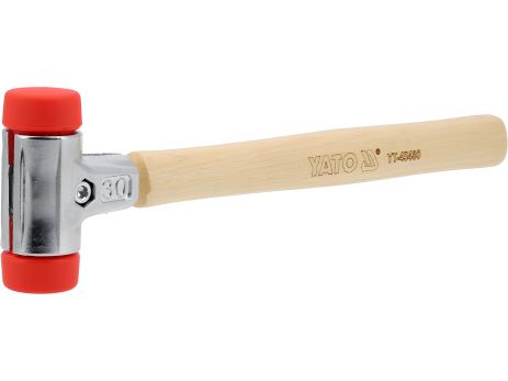 Молоток по брусчатке с обухом из высокопружинного ПЭ m= 830 г Ø= 50 мм, деревянная ручка, общая длина 385 мм Yato YT-45482 Молоток по брусчатке с обухом из высокопружинного ПЭ m= 830 г Ø= 50 мм, деревянная ручка, общая длина 385 мм Yato YT-45482