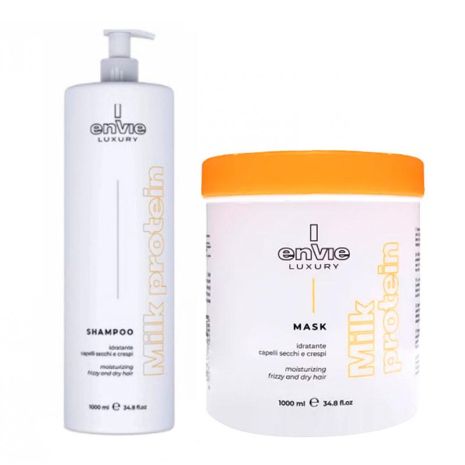 Набор Envie Luxury Milk шампунь и маска с молочными протеинами и кислым Ph (EN426/EN428), 2х1000 мл Набор Envie Luxury Milk шампунь и маска с молочными протеинами и кислым Ph (EN426/EN428), 2х1000 мл