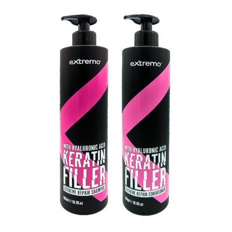 Набор Extremo Keratin Filler Repair шампунь и кондиционер для восстановления с кератином, 2х500 мл (заводские) Набор Extremo Keratin Filler Repair шампунь и кондиционер для восстановления с кератином, 2х500 мл (заводские)