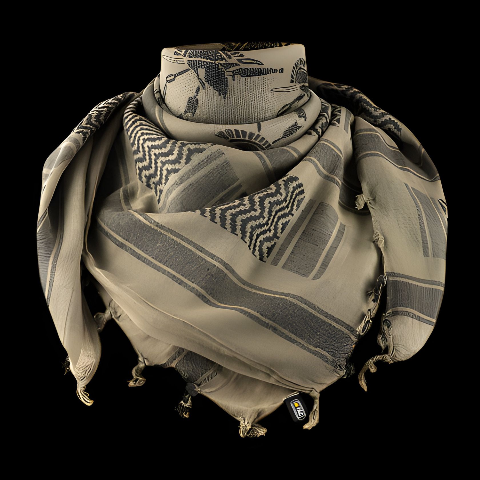 Оливково-чорна арафатка шемаг "Спарта" 100% бавовна 105х105 см Оливково-чорна арафатка шемаг "Спарта" 100% бавовна 105х105 см