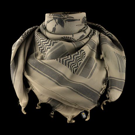 Арафатка шемаг "Спарта", оливково-черный, 100% хлопок, 105х105 см