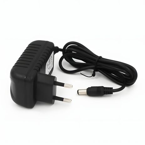Блок живлення/Адаптер AC-DC 12V 2A 5.5x2.5(2.1)mm | Для ДБЖ, тюнера, камери, ресивера та пристроїв із живленням DC 12V до 2A | Black