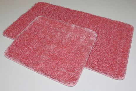 Набір ванних килимків Pirlanta 100*60 + 50*60 см з високим ворсом 01293 Pink Набір ванних килимків Pirlanta 100*60 + 50*60 см з високим ворсом 01293 Pink