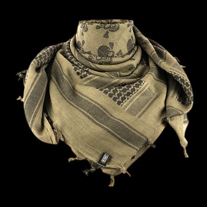 Арафат Шамаг с черепахами "Корсар" Оливковой черный 100% хлопок 105x105 см.