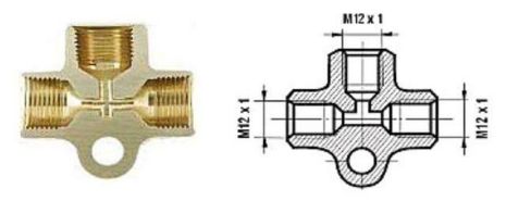 Тройник тормозной системы универсальный, ''WP'' (T-128)