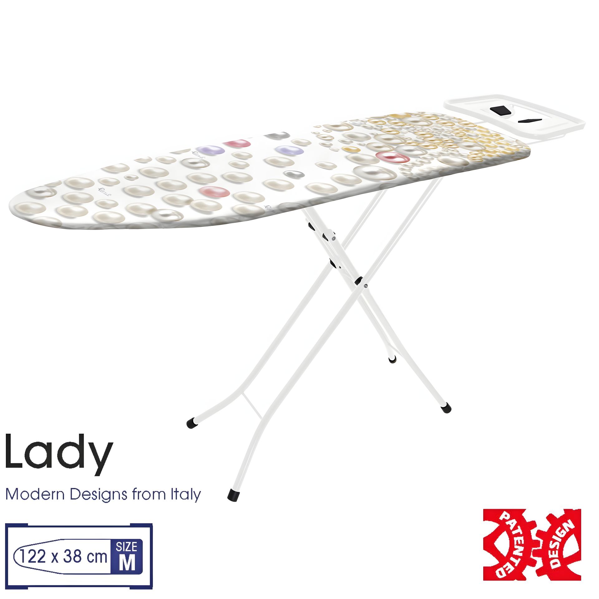 Дошка для прасування Casa Si Lady 122x38 White/Perls (CS93574R267) Дошка для прасування Casa Si Lady 122x38 White/Perls (CS93574R267)