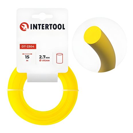 Лiска для тримера "коло" Ø2.7мм x 15м від INTERTOOL DT-2304