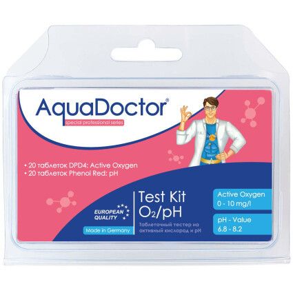 Тестер O2/pH для басейну AquaDoctor Test Kit
