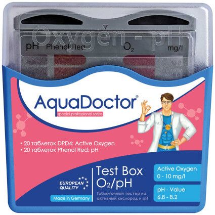 Тестер для басейну таблетковий O2/pH AquaDoctor Test Box