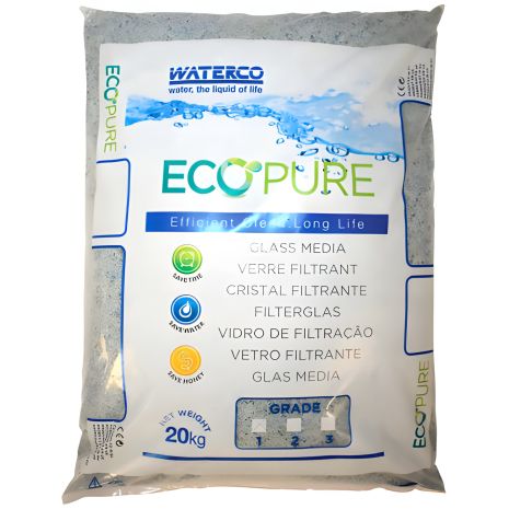 Пісок для фільтру басейна скляний Waterco EcoPure 0.5-1.0 мм (20 кг) Пісок для фільтру басейна скляний Waterco EcoPure 0.5-1.0 мм (20 кг)