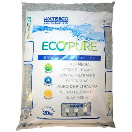 Песок для фильтра бассейна стеклянный Waterco EcoPure 0.5-1.0 мм (20 кг)