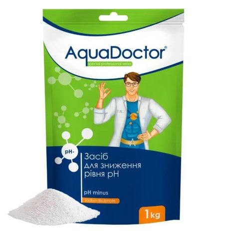 AquaDoctor pH Minus 1 кг | Засіб для зниження рівня pH басейну в гранулах