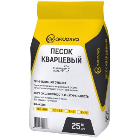 Пісок кварцовий для фільтру басейну Aquaviva 0,8-1,2 (25 кг)