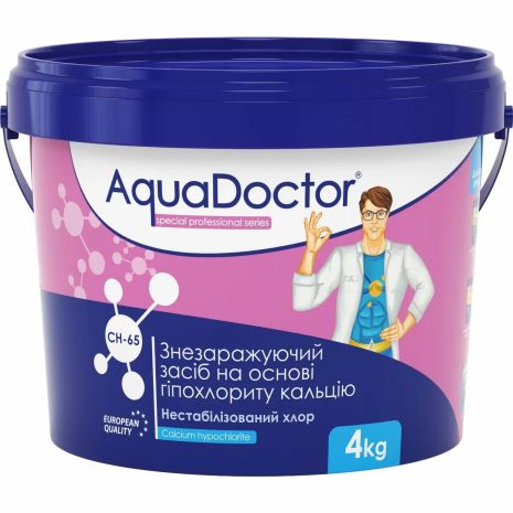 Дезинфектант на основе гипохлорита кальция AquaDoctor CH-65 4 кг