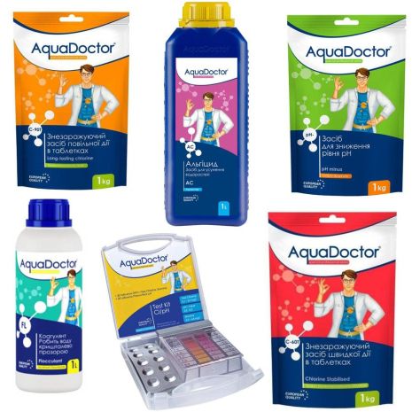 Комплект химии для бассейна AquaDoctor Kit 6 в 1