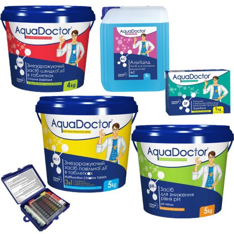 Комплект хімії для басейну AquaDoctor Top Kit 6 в 1