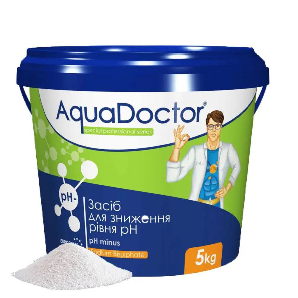 AquaDoctor Ph мінус 5 кг | Засіб для зниження рівня pH басейну в гранулах AquaDoctor Ph мінус 5 кг | Засіб для зниження рівня pH басейну в гранулах