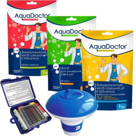 Набір хімії для каркасного басейну AquaDoctor Optimal kit 5 в 1