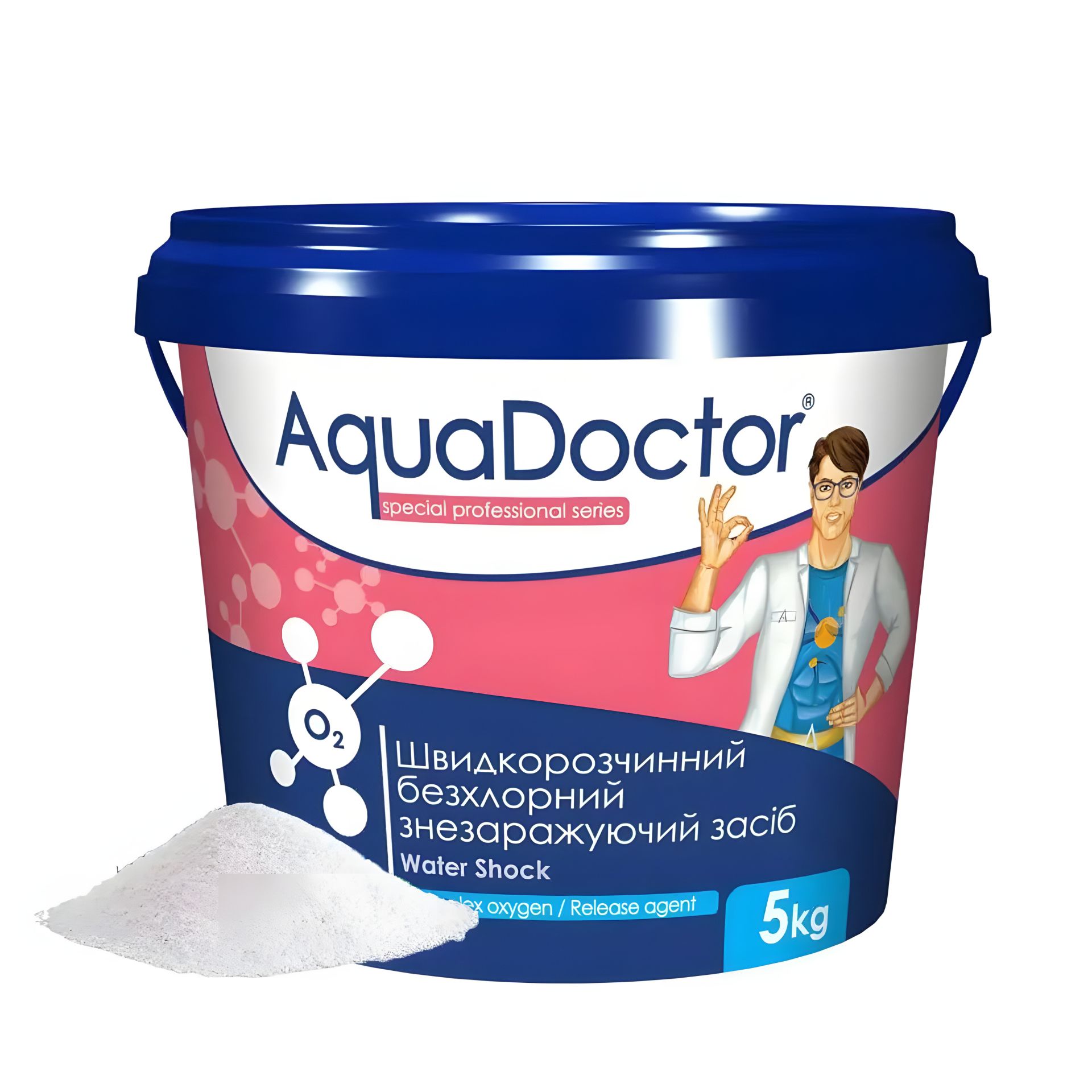 AquaDoctor Water Shock активний кисень 5 кг в гранулах AquaDoctor Water Shock активний кисень 5 кг в гранулах