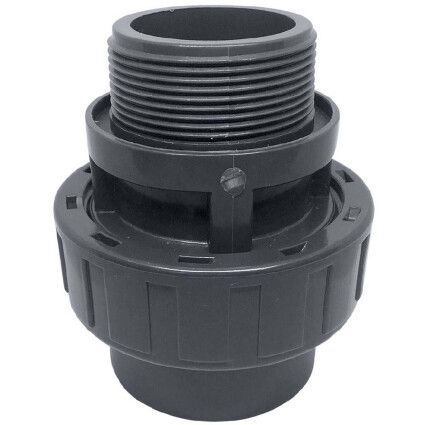 Era Муфта ПВХ Era UU00250 розбірна з зовнішньою різьбою, d50х1-1/2" Era Муфта ПВХ Era UU00250 розбірна з зовнішньою різьбою, d50х1-1/2"