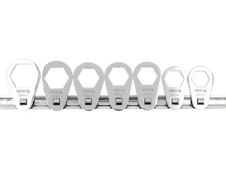 6-гранные ключи накидные для масляных фильтров, к квадрату 3/8", М 24-36 мм, 7 шт. [12] Yato YT-05985