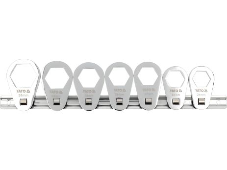 Ключі для монтажу масляних фільтрів 6-гранні, до квадрату 3/8", М 24-36 мм, 7 шт. [12] Yato YT-05985